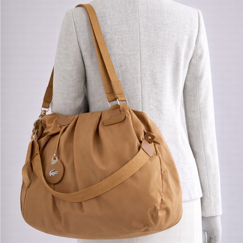 Authentic Lacoste Tan Duffel / Shoulder Bag – Excellent Pre-Owned Condition - Picture 9 of 12